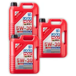 3x Motoröl LIQUI MOLY 4615 Truck Nachfüll-Öl 5W-30 Kanister 5 Liter