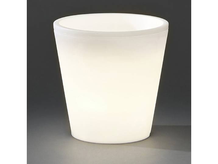 LED-Pflanztopf Ø 28cm Weiß