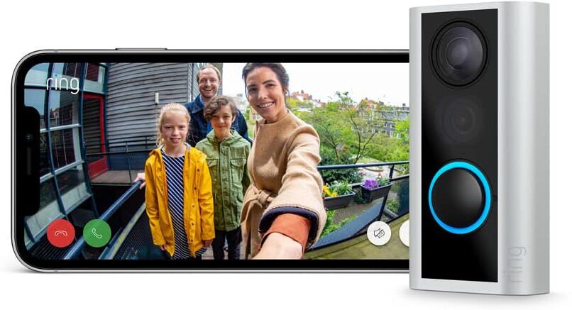 Ring Peephole Door View Camera – Wireless Doorbell Security Camera (54–75mm)