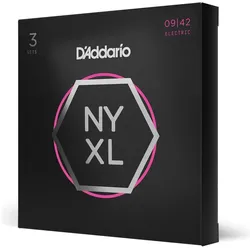 D'Addario Daddario NYXL0942-3P Nickel Wound E-Gitarre Saiten Super Light 9-42 3 SETS (6x, 0.04"), Saiten
