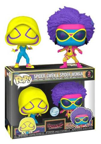 Funko Pop! Marvel Spider-Man Across the Spider-Verse 2-delige set Spider-Gwen & Spider-Woman met blacklight-effect