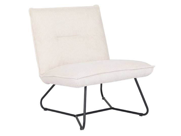 Sessel MILA Cord-Stoff cremefarben