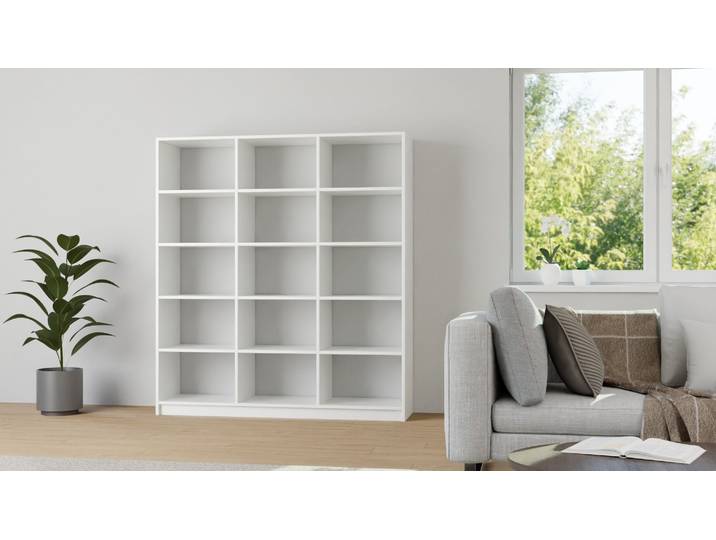Raumteiler Regal MDF Beschichtet MDF Weiß matt