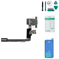 iPhone 16 Pro Ladebuchse / Mikrofon Schwarz - Set