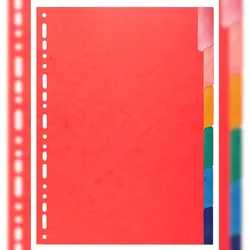 Exacompta 2206E 25x Register aus Colorspan-Karton 225g/qm mit verstärkten Taben 6-teilig, für DIN A4 - Farben sortiert