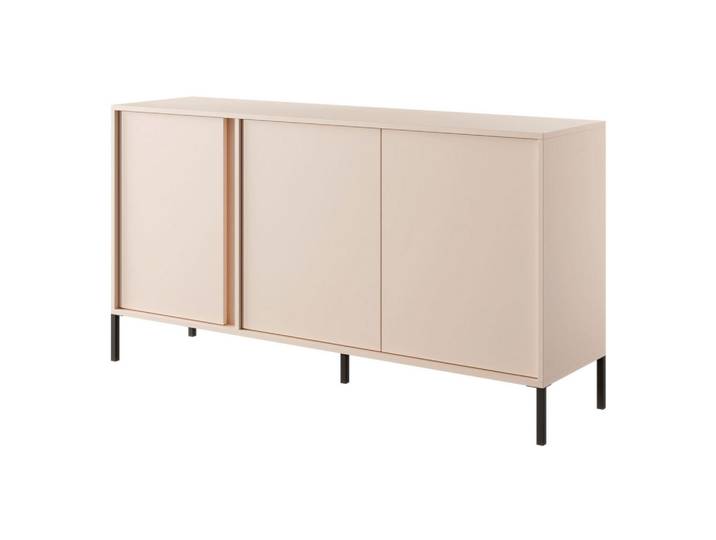 Feldmann-Wohnen Kommode Dast beige 153 / 39,5 / 81cm, Beige, Rechteckig, 153x81x39.5 cm, Kleinmöbel, Kommoden, Kommoden