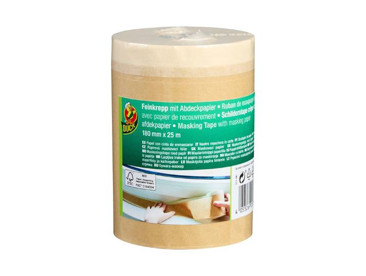 Duck Feinkrepp mit Abdeckpapier 180 mm x 25 m