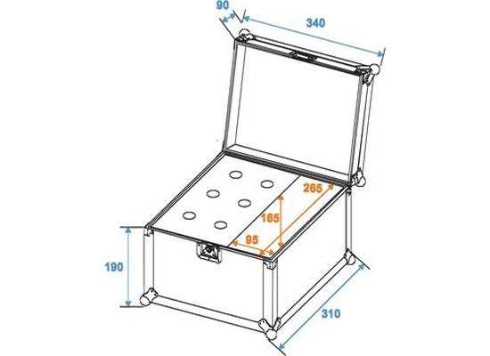 Roadinger Case für 6x Standardmikrofon