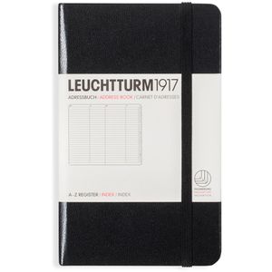 Leuchtturm1917 Telefonbuch 316927 Pocket, A6, Register A - Z, schwarz