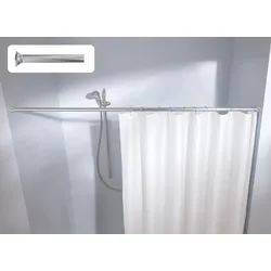 Kleine Wolke DV-Stange Federstange mit Struktur Chromfarbig 75-125 cm (22 mm)
