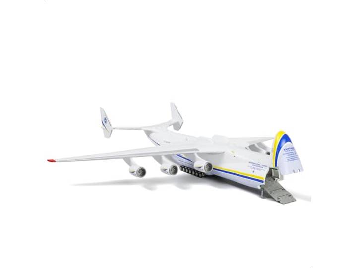 NUOTIE AN-225 Mriya Modellflugzeug-Set im Maßstab 1:200 Modell des Transportflugzeugs aus lackiertem Metall Ukrainisch 17,3 Zoll mit Ausstellungsständer Kit Flugzeug Modell