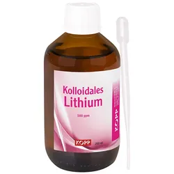 Kolloidales Lithium - Konzentration 500 ppm / 5 mg Lithium je 10 ml
