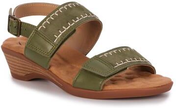 Women's Kateri Sandal by Ros Hommerson in Olive Leather Suede (Size 8 N)