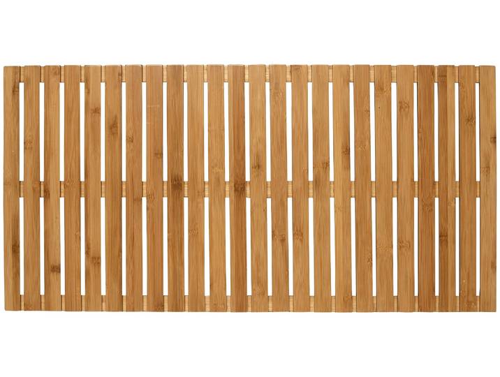 Badematte WENKO Indoor & Outdoor , beige (natur), H:10mm, Bambus, Badematten, Badematte, Bambus, 50 x 100 cm