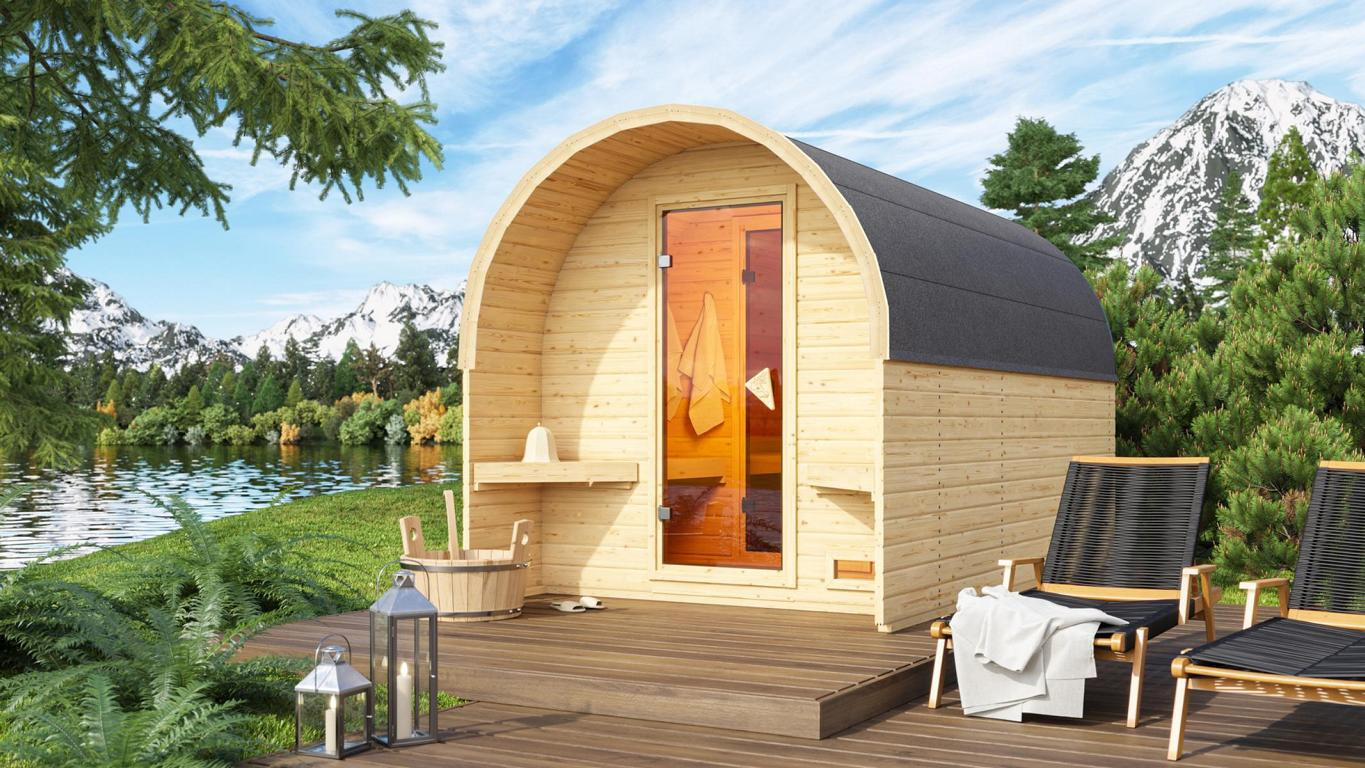 KARIBUHOLZT Fasshaus 3 9kW Bio ext. Strg bronz.GGT 16913615