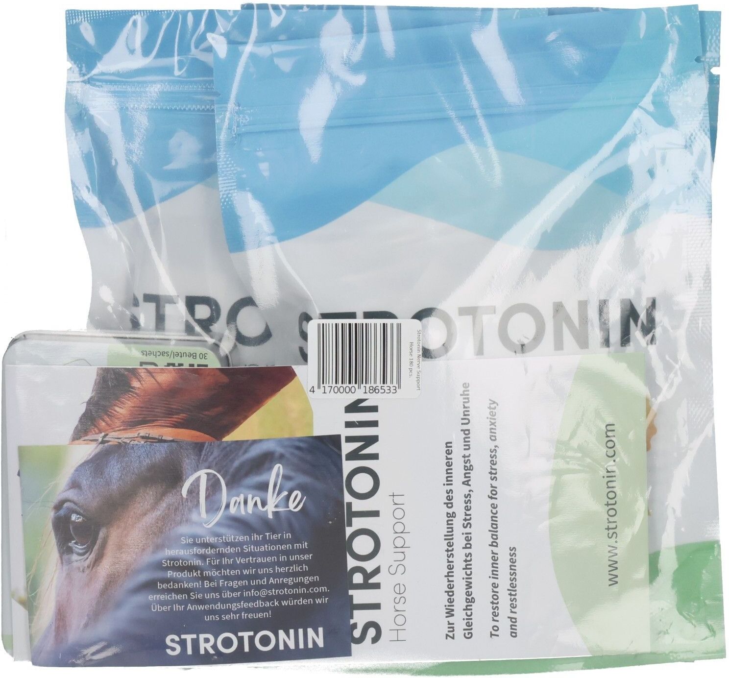 No Brand Strotonin Nerve Support Einzelfutterm.Plv.f.Horses 180 St Pulver