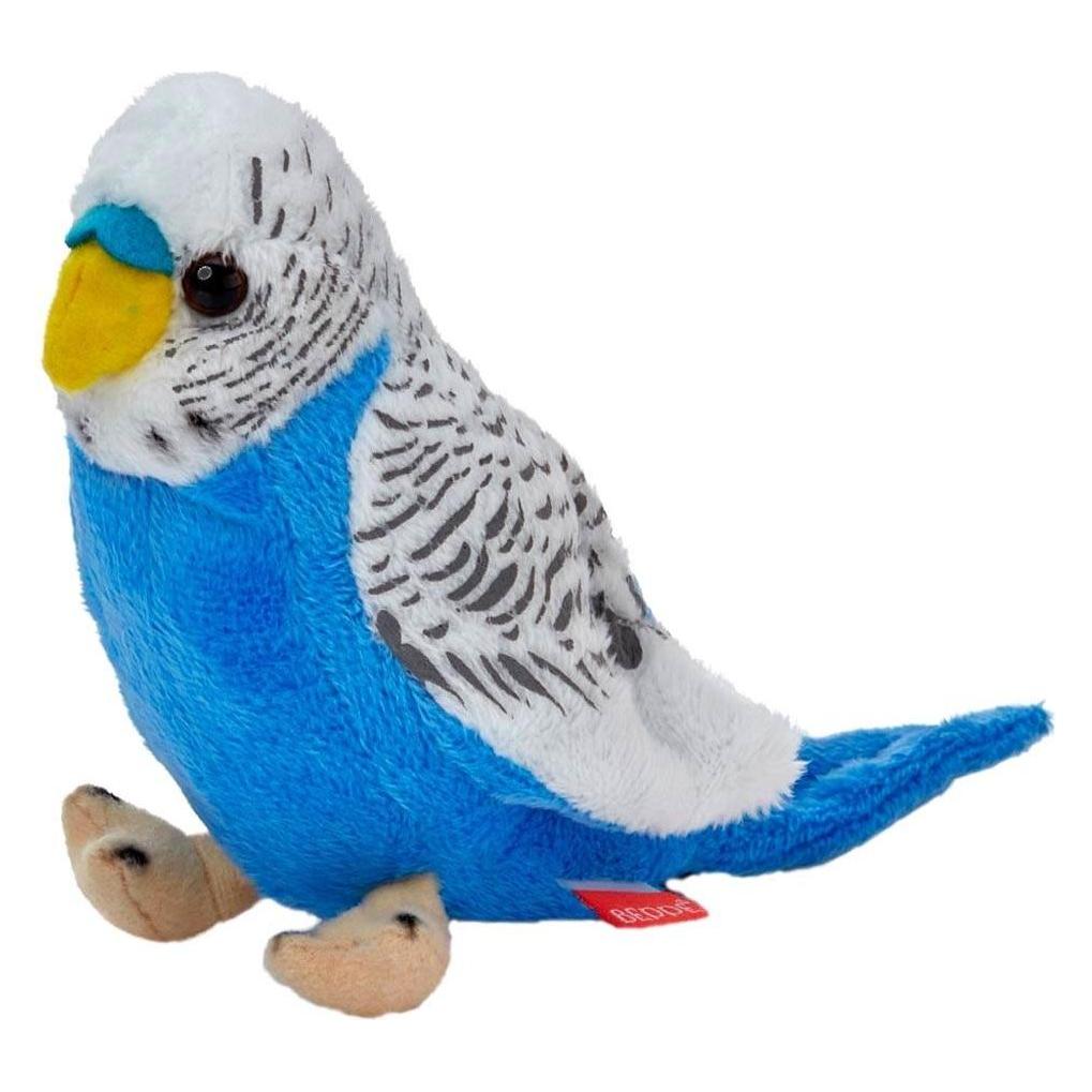 Beppe Parrot mascot white and blue 13 cm (13 cm) (13848)