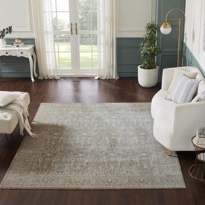 KALATY Monarch Mist Blue Ornamental Area Rug