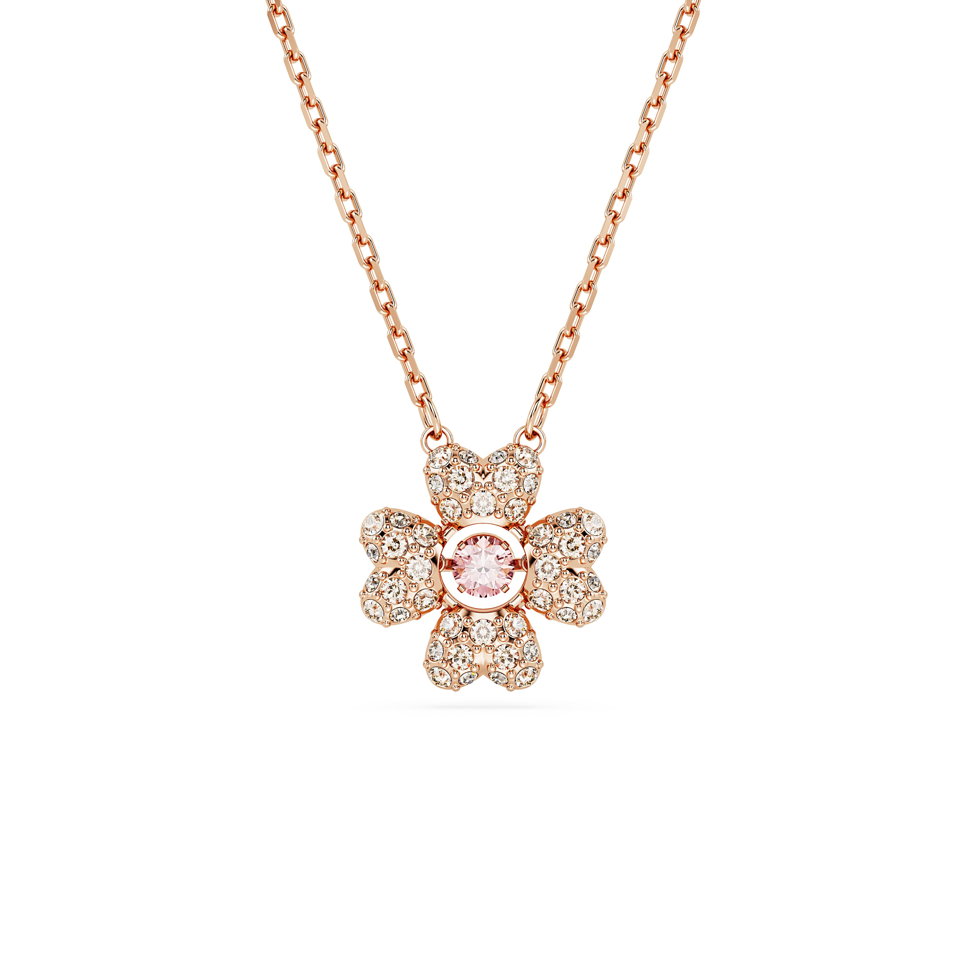 Swarovski 'Idyllia' Dames Gouden Geplateerde Metalen Ketting - Roze 5674211
