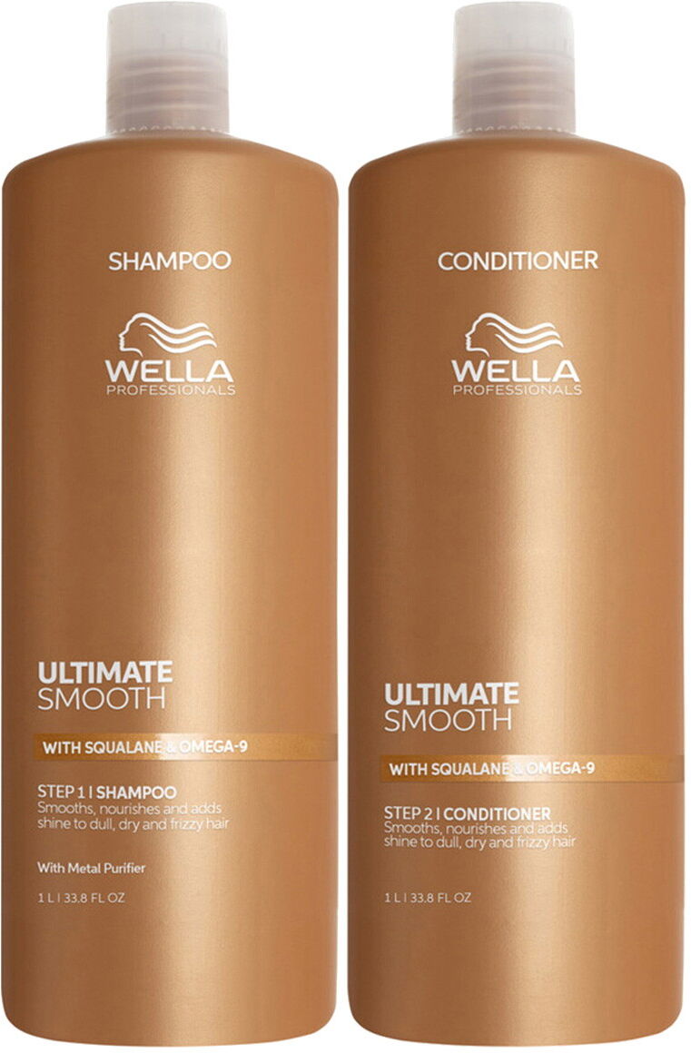 2L Wella Professionals Ultimate Smooth Kit big (Shampoo 1000ml + Conditioner 1000ml)