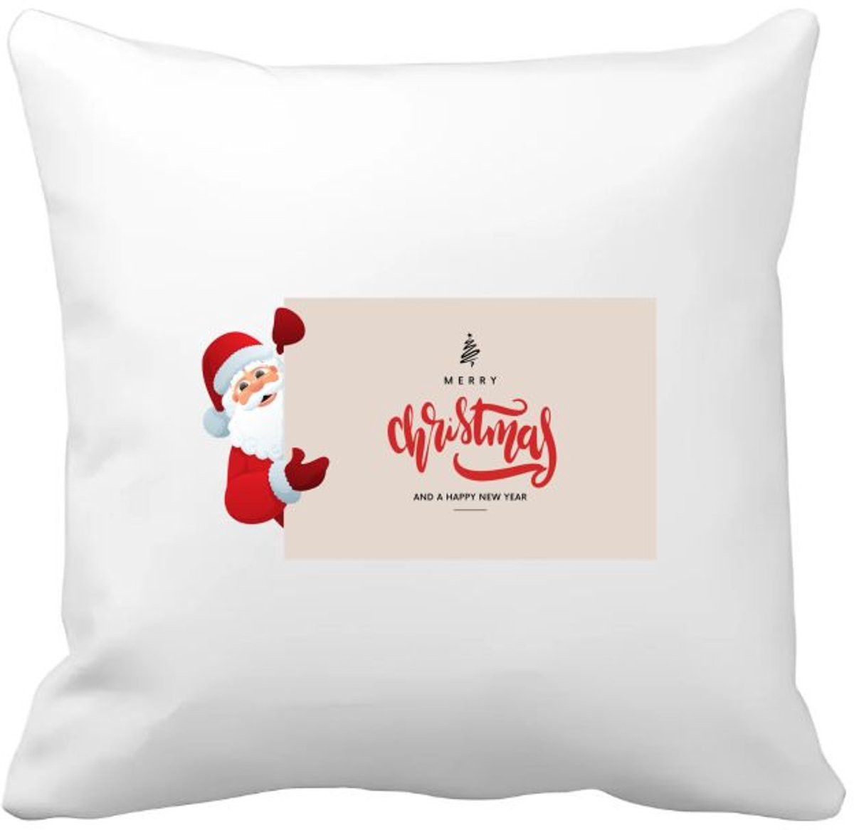 Akyol Kerst Kussenhoes Merry Christmas en Happy New Year - 40 x 40 cm