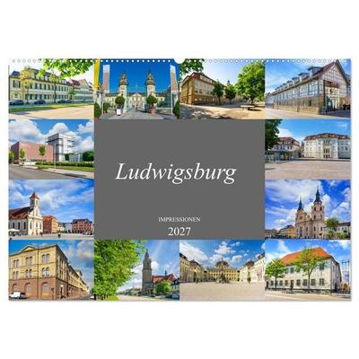 Ludwigsburg Impressionen (Wandkalender 2027 DIN A2 quer), CALVENDO Monatskalender
