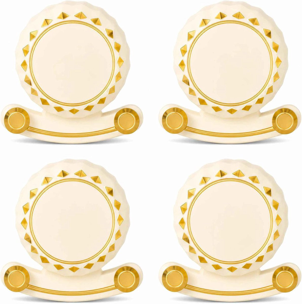 4 Stuks Zelfklevende Magnetische Haken Organizer Goud