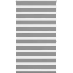 vidaXL Doppelrollo Seitenzug Duo Rollo 80 x 175 cm grau