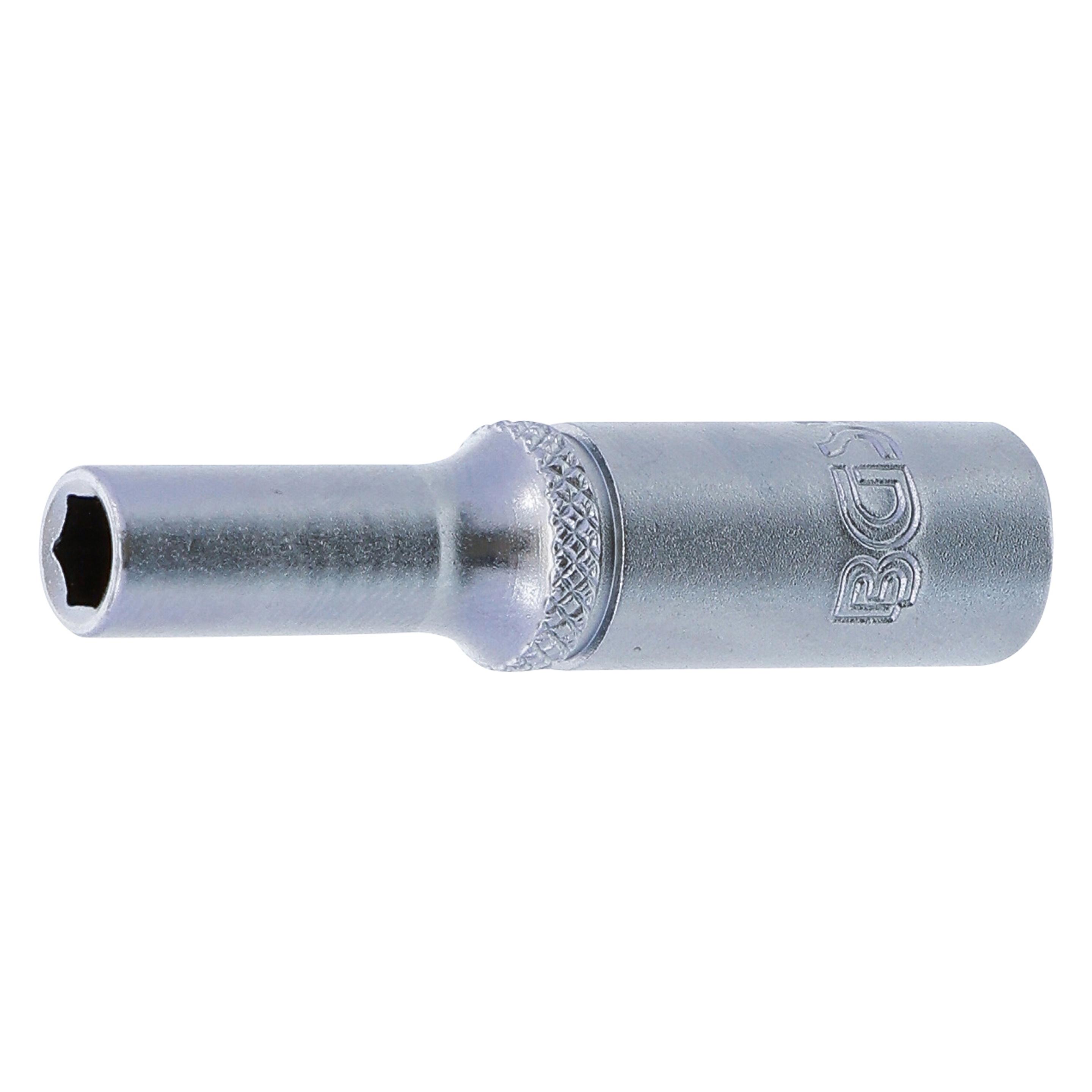 BGS Steckschlüssel-Einsatz Sechskant, tief Antrieb Innenvierkant 6,3 mm (1/4") SW 5 mm (5 mm) (10505)