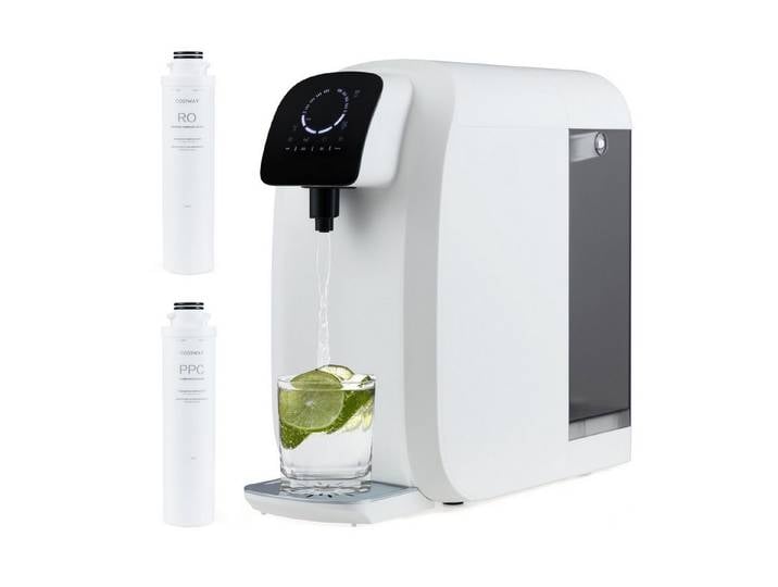 COSTWAY Wasserfilter, 5-stufiges RO+PPC System mit UV-Licht