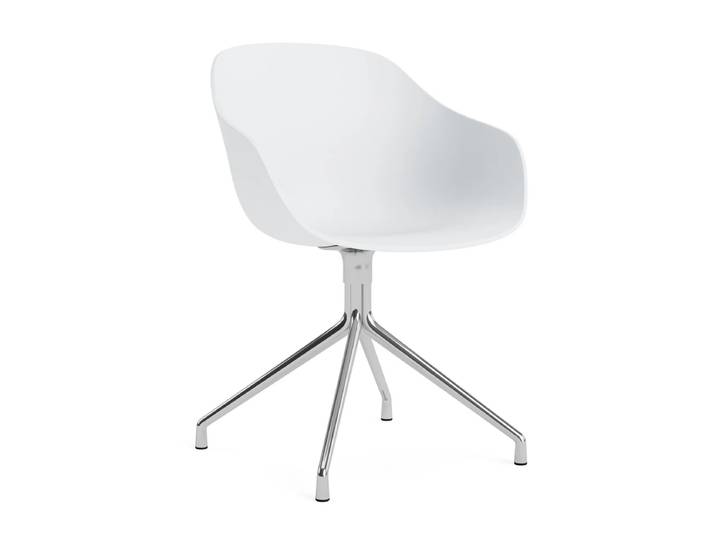 HAY - About A Chair AAC 220, Aluminium poliert / weiss 2.0 (Kunststoffgleiter)
