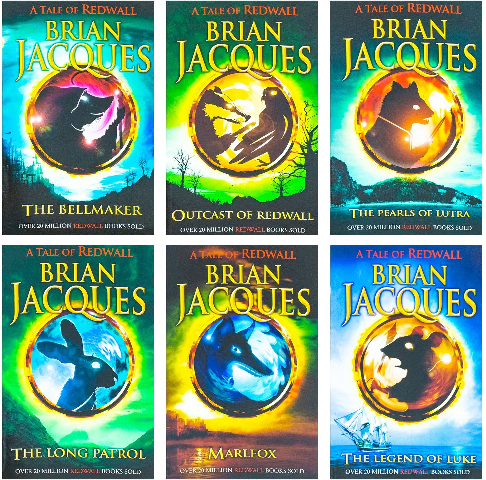 Red Fox Redwall Series Books 7–12 6 Books Collection Set by Brian Jacques – Bellmaker, Marlfox & Epic Adventure Collection