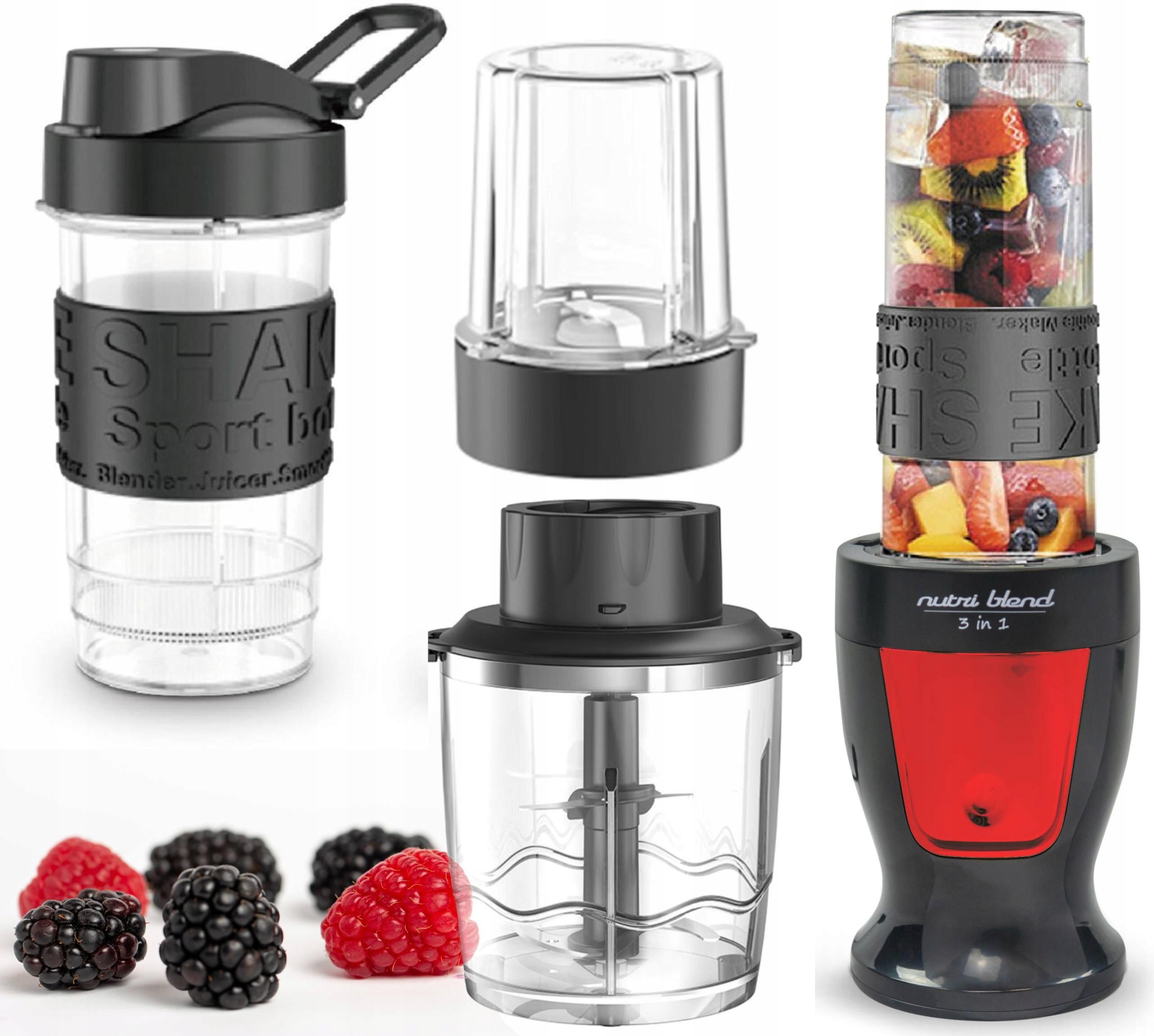 Standmixer Kalorik 5W1 300-W-Smoothies, Cocktails, zerkleinert, 2 Becher