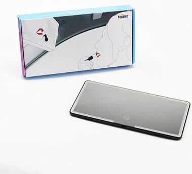 Inspired Finds Rechargeable LED Car Makeup Mirror With 3 Light Modes For Sun Visors white