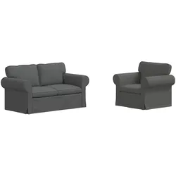 vidaXL, Sofa + Bettsofa, Camises (1-Sitzer +2-Sitzer (120 cm))