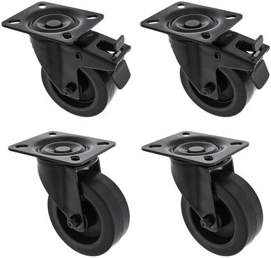 Roadworx Black Wheel Bundle 100 mm Schwarz