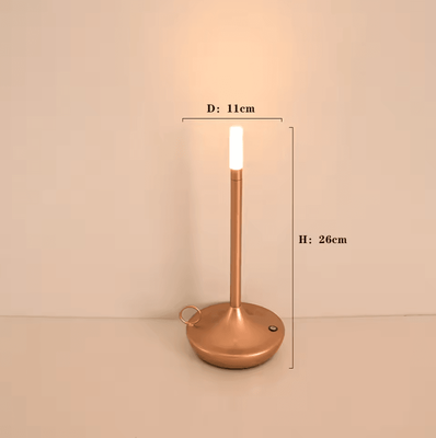 Inspire Curations Rechargeable Candlelight Atmosphere Table Lamp Touch LED Bedside Light coppery
