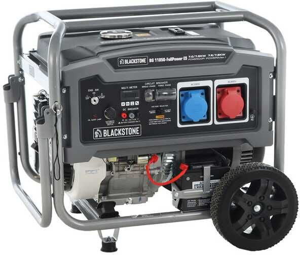 Blackstone BG 11050 - Benzin-Stromerzeuger mit Rädern und AVR-Regelung 7.8 kW - Dauerleistung 7.5 kW Full-Power