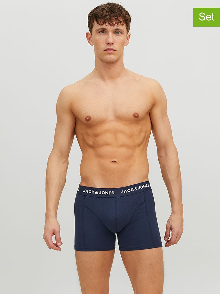 Jack & Jones 3er-Set: Boxershorts in Dunkelblau - M