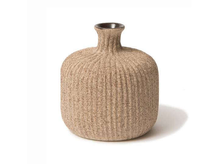 Lindform Vase Bottle Sand medium stripe, small
