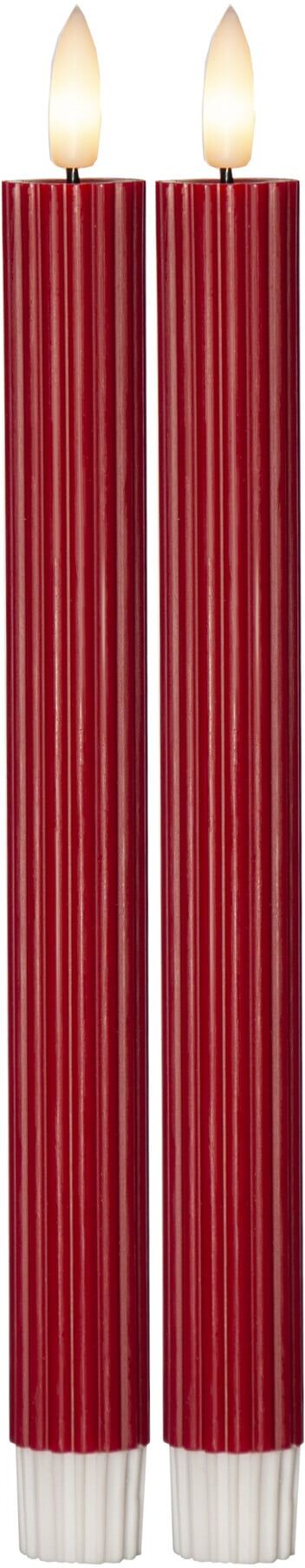 Star LED-Wachskerze 2er-Set rot 061-75)