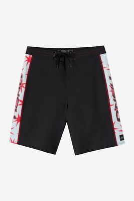 O'Neill s Hyperfreak Revert Side Panel 21"" Board Shorts in Black, Size 34, Elastane/Polyester"