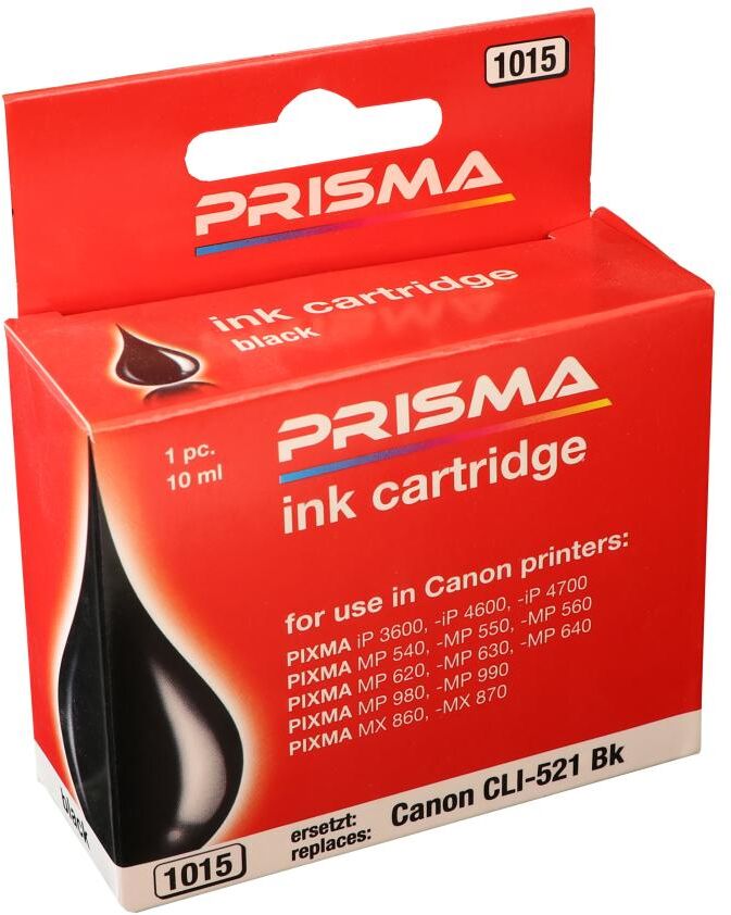 PRISMA 1015 Druckerpatrone für Canon Tintenstrahldrucker, schwarz, 10 ml