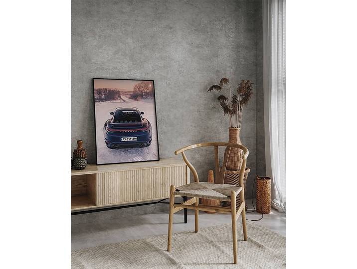 Bild Porsche 911 Turbo S Rahmen: Buche Massiv, lackiert Abdeckung: Acrylglas Multicolor 52 x 62cm