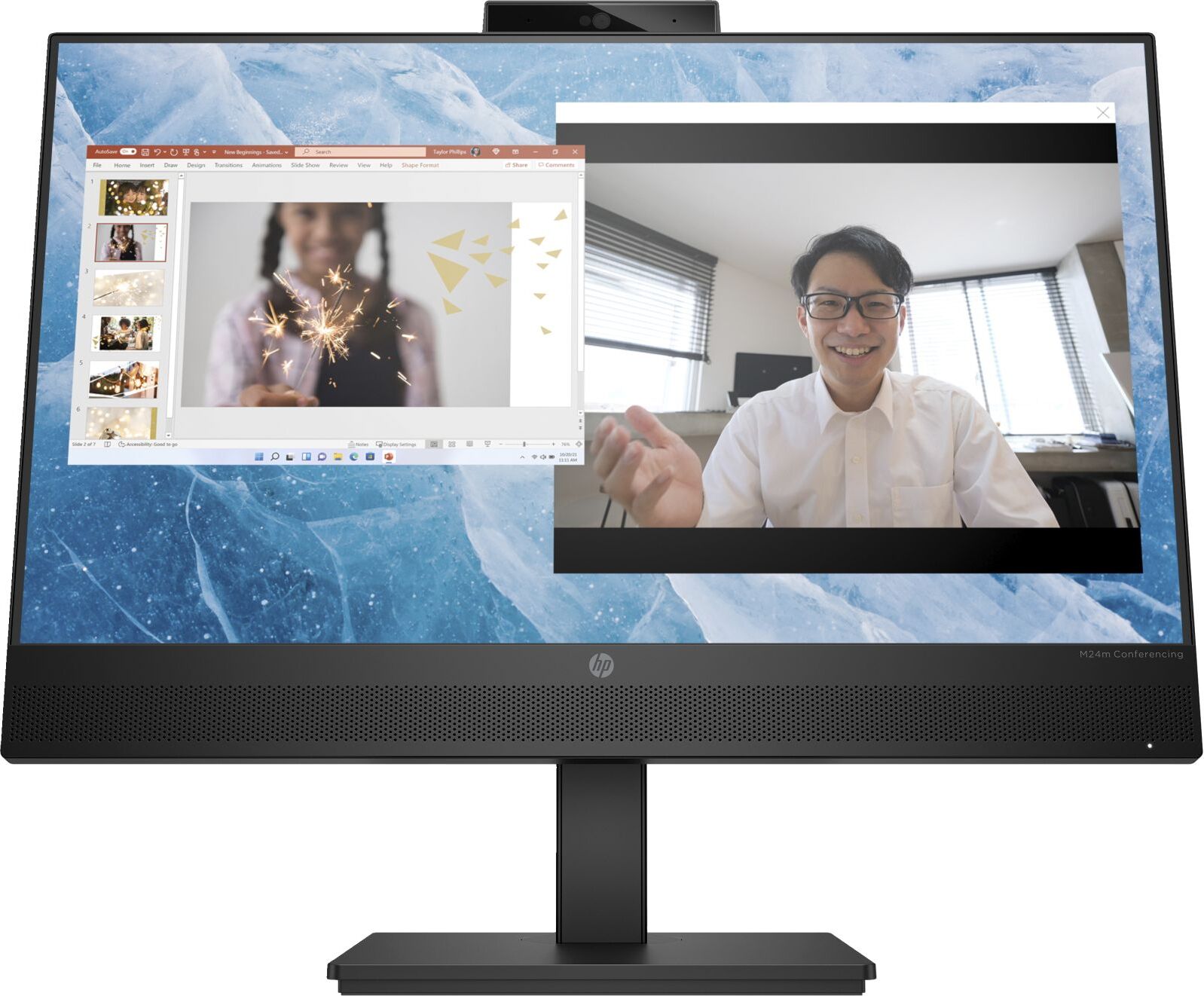 HP M24m Konferenz-Monitor, 60,5 cm (23.8"), 1920 x 1080 Pixel, Full HD, LED, 5 ms, Schwarz