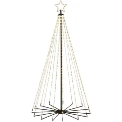 Konstsmide Weihnachtsbeleuchtung LED Tannenbaum mit Stern kegelförmig 180 cm