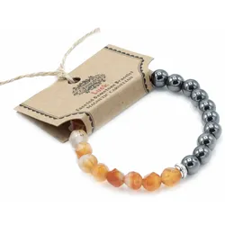 Faceted Gemstone Bracelet - Magnetic Carnelian