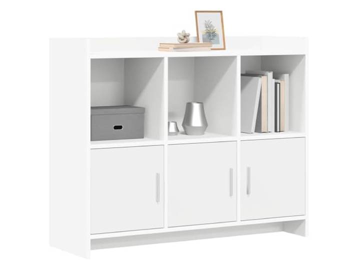 KTHLBRH Sideboard weiß 98,5 x 33 x 80 cm Holztechnik, rechteckig, für Wohnzimmer oder Flur, modern