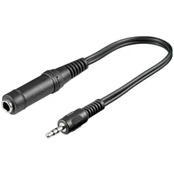 Goobay 50470 Audio-Kabel 0,2 m 3.5mm 6.35mm Schwarz