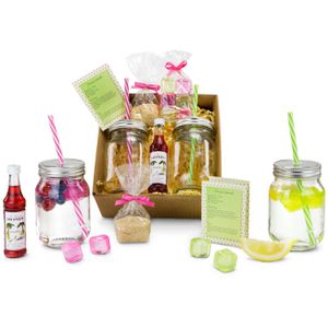 Böttcher-AG Geschenkset Fresh Lemonade, Limonadengläser, Eiswürfelbereiter und Zutaten